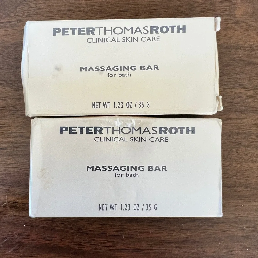 Peter Thomas Roth Massaging Bar for Bath 1.23oz 35g Lot of 2 Clinical Skin Care